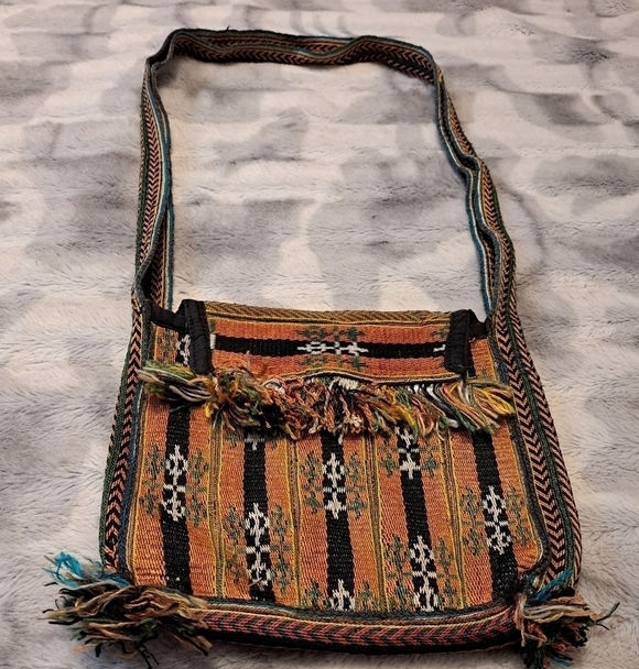 Handbags - Handsewn Southwestern Pattern Crossbody Bag